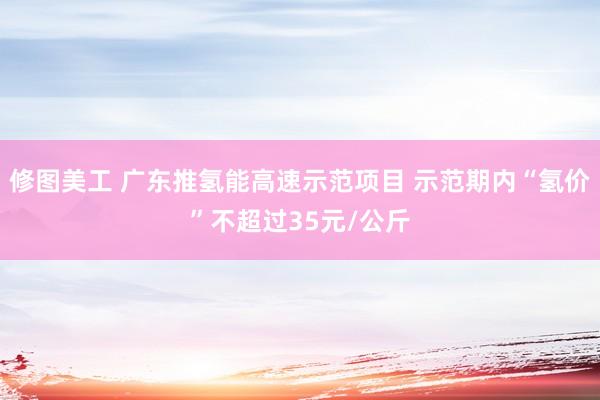 修图美工 广东推氢能高速示范项目 示范期内“氢价”不超过35元/公斤