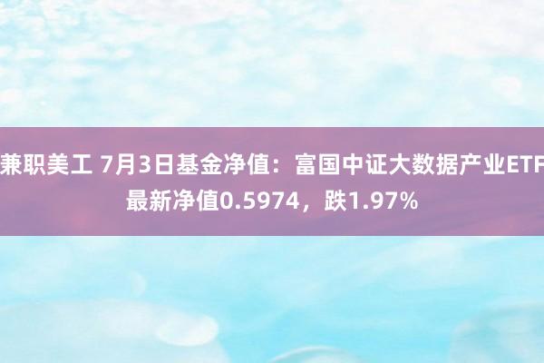 兼职美工 7月3日基金净值：富国中证大数据产业ETF最新净值0.5974，跌1.97%