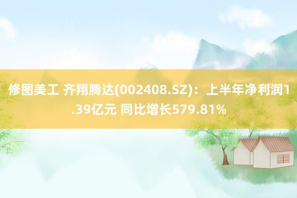 修图美工 齐翔腾达(002408.SZ)：上半年净利润1.39亿元 同比增长579.81%