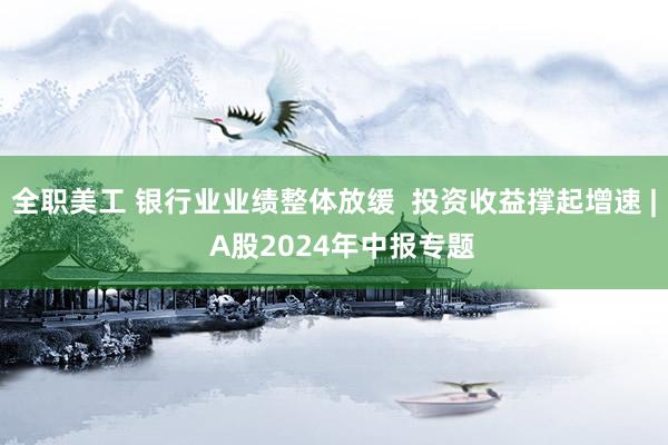 全职美工 银行业业绩整体放缓  投资收益撑起增速 |  A股2024年中报专题