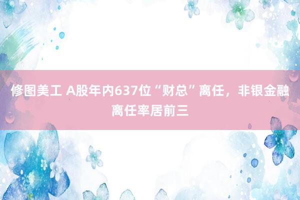 修图美工 A股年内637位“财总”离任，非银金融离任率居前三